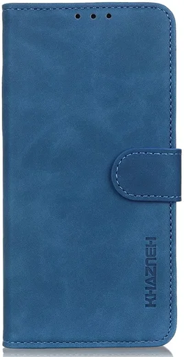 KHAZNEH Xiaomi Poco F6 Hoesje Retro Wallet Book Case Blauw afbeelding 7