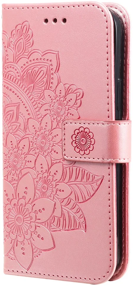Xiaomi Redmi 13 4G / Poco M6 Hoesje Bloemen Book Case met Pasjeshouder Roze afbeelding 3