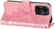 Xiaomi Redmi 13 4G / Poco M6 Hoesje Bloemen Book Case met Pasjeshouder Roze afbeelding 5