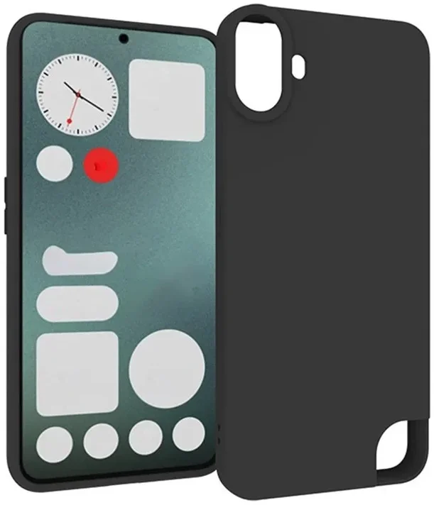 Nothing CMF Phone 1 Hoesje Dun TPU Back Cover Matte Zwart afbeelding 1