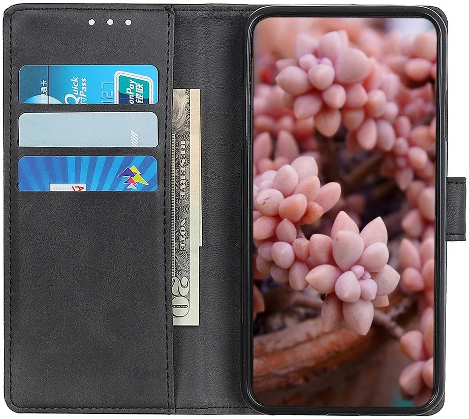 Asus Zenfone 10 Hoesje Wallet Book Case Kunstleer Zwart afbeelding 1