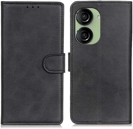 Asus Zenfone 10 Hoesje Wallet Book Case Kunstleer Zwart afbeelding 2