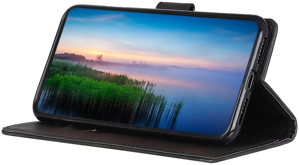 Asus Zenfone 10 Hoesje Wallet Book Case Kunstleer Zwart afbeelding 3
