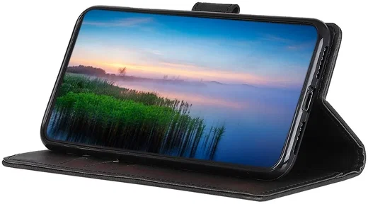 Asus Zenfone 10 Hoesje Wallet Book Case Kunstleer Zwart afbeelding 3