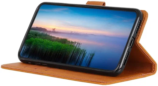 Asus Zenfone 10 Hoesje Wallet Book Case Kunstleer Bruin afbeelding 3