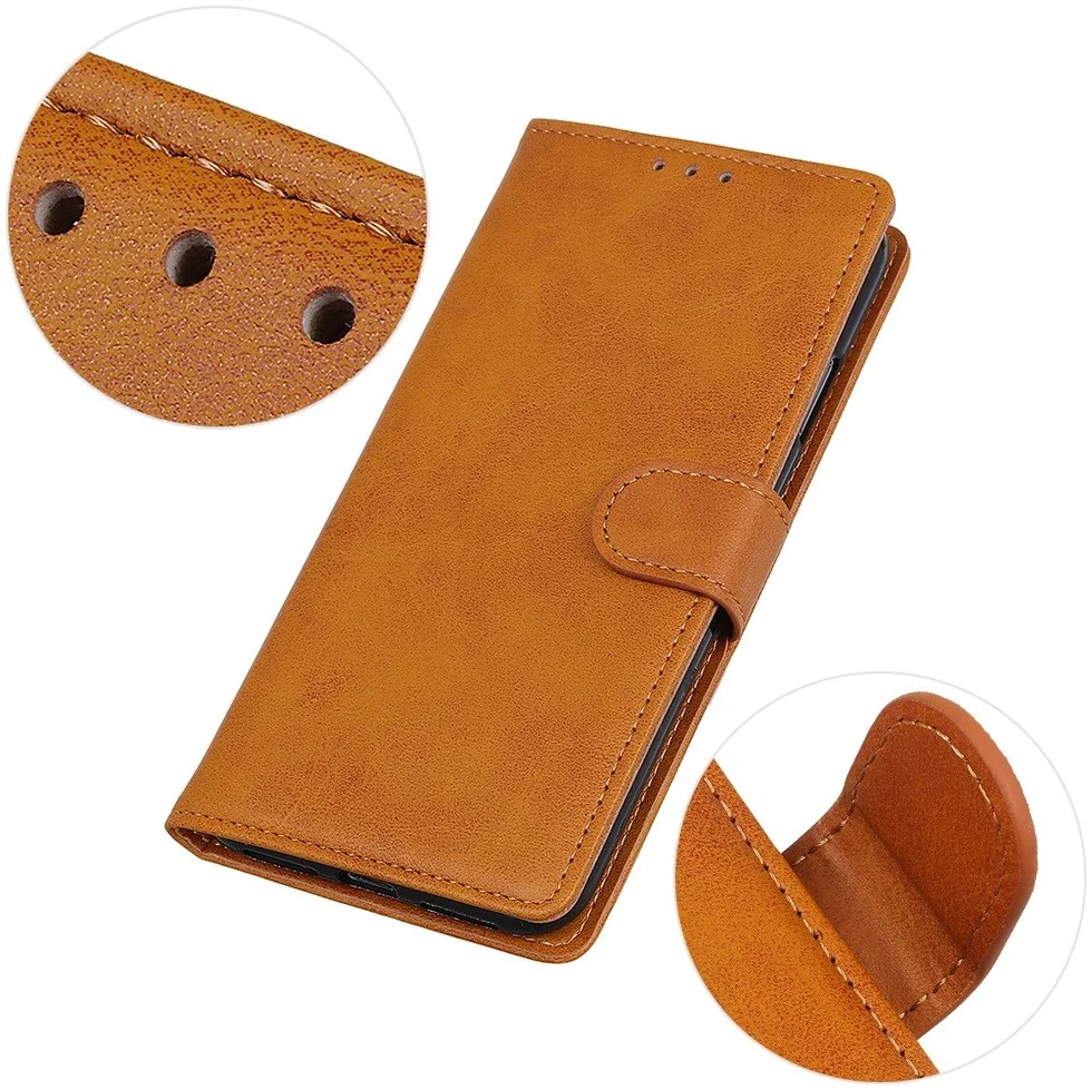 Asus Zenfone 10 Hoesje Wallet Book Case Kunstleer Bruin afbeelding 4