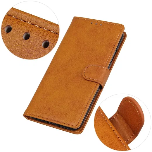 Asus Zenfone 10 Hoesje Wallet Book Case Kunstleer Bruin afbeelding 4