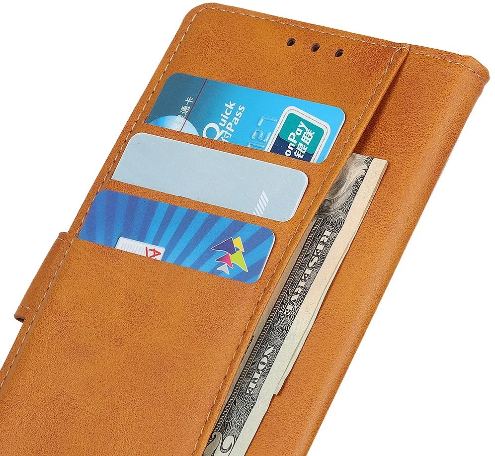 Asus Zenfone 10 Hoesje Wallet Book Case Kunstleer Bruin afbeelding 5