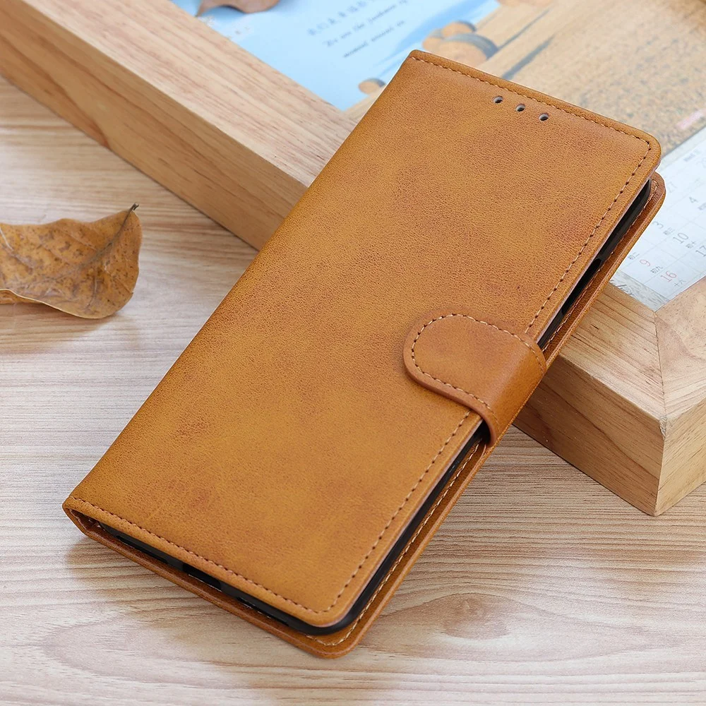 Asus Zenfone 10 Hoesje Wallet Book Case Kunstleer Bruin afbeelding 6