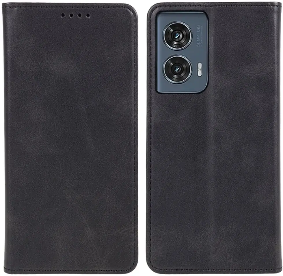 Motorola Edge 50 Fusion Hoesje Wallet Book Case Kunstleer Zwart afbeelding 2
