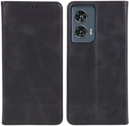 Motorola Edge 50 Fusion Hoesje Wallet Book Case Kunstleer Zwart afbeelding 2
