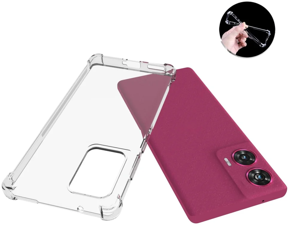 Motorola Edge 50 Fusion Hoesje Dun TPU Back Cover Transparant afbeelding 2