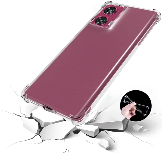Motorola Edge 50 Fusion Hoesje Dun TPU Back Cover Transparant afbeelding 3