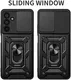 Samsung Galaxy M55 Hoesje met Camera Slider en Kickstand Ring Zwart afbeelding 2