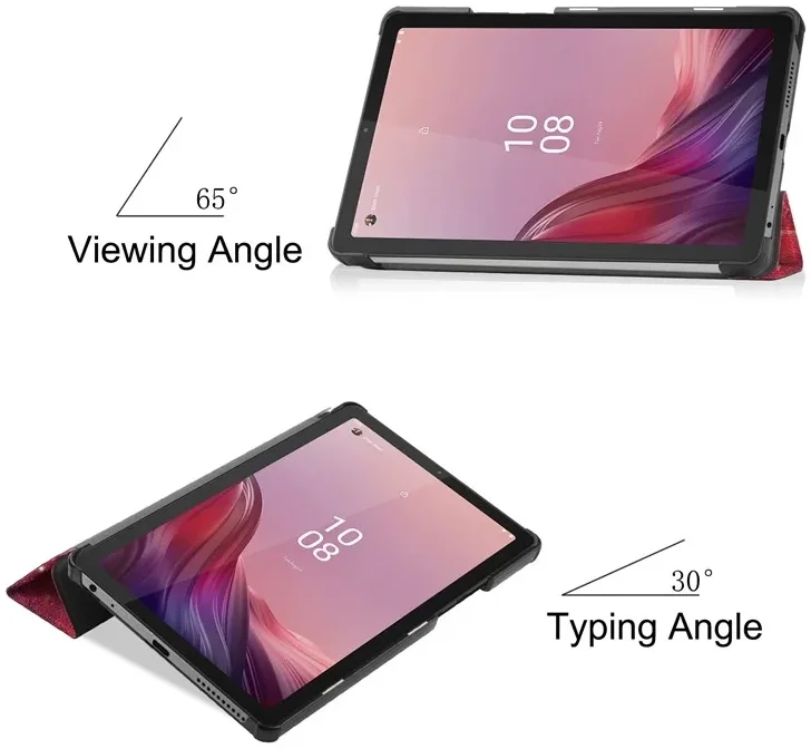 Lenovo Tab M9 Hoes Tri-Fold Book Case met Standaard Galaxy Print afbeelding 4