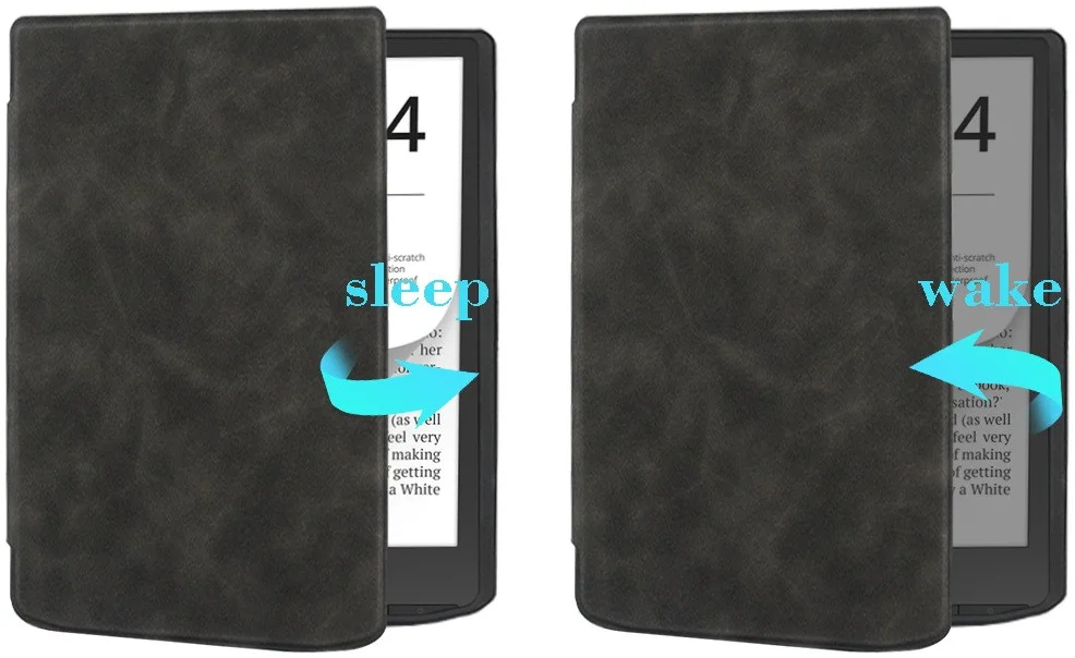 PocketBook InkPad 4 Hoes E-Reader Book Case Beschermhoes Grijs afbeelding 5