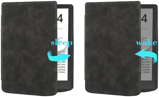 PocketBook InkPad 4 Hoes E-Reader Book Case Beschermhoes Grijs afbeelding 5