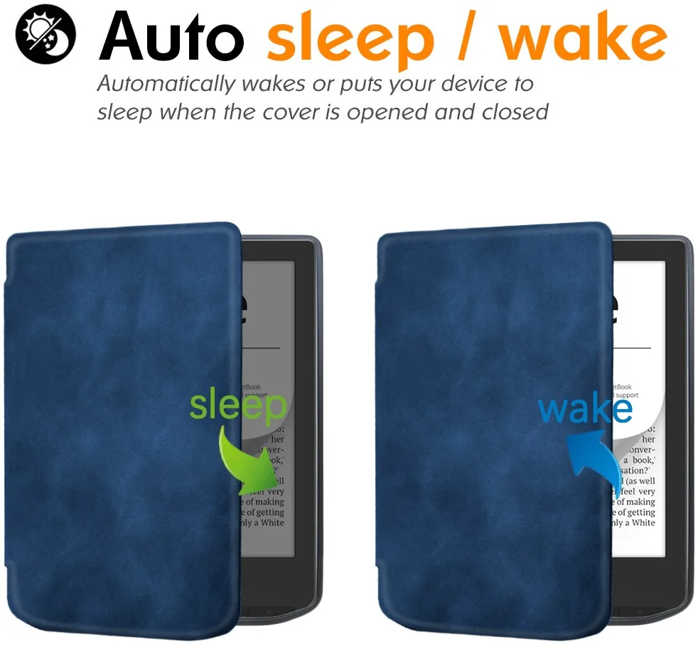 PocketBook Verse Pro Hoes Book Case Sleep Cover Beschermhoes Blauw afbeelding 3