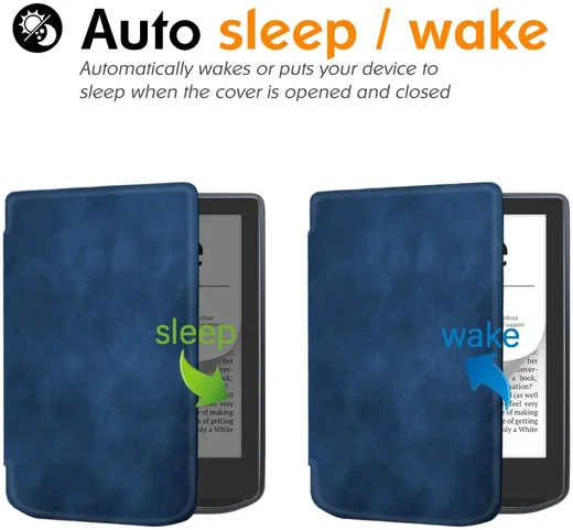 PocketBook Verse Pro Hoes Book Case Sleep Cover Beschermhoes Blauw afbeelding 3