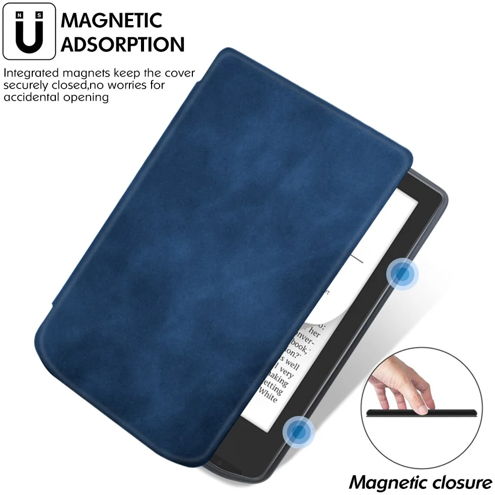 PocketBook Verse Pro Hoes Book Case Sleep Cover Beschermhoes Blauw afbeelding 7