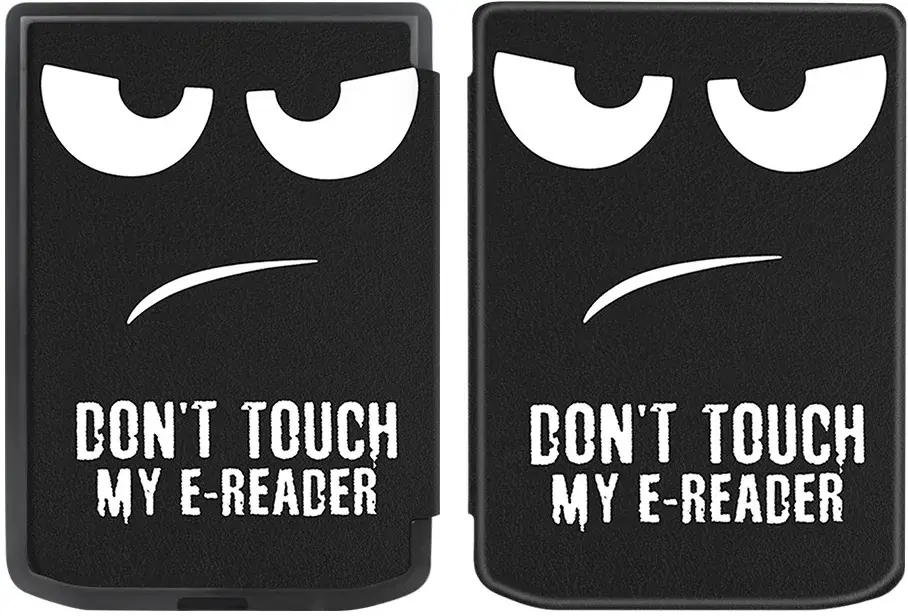 PocketBook Verse Pro Hoes Book Case Sleep Cover Beschermhoes Don't Touch Print afbeelding 2