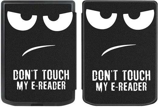 PocketBook Verse Pro Hoes Book Case Sleep Cover Beschermhoes Don't Touch Print afbeelding 2