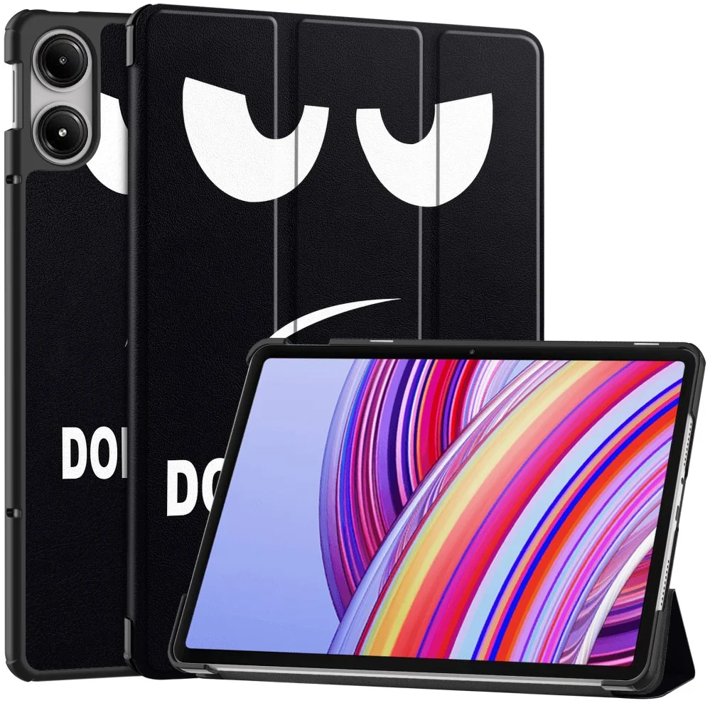 Xiaomi Redmi Pad Pro / Poco Pad Hoes Book Case Sleep/Wake Don't Touch Print afbeelding 1