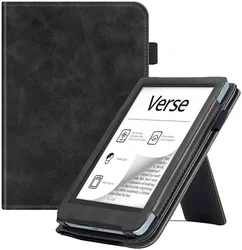 PocketBook Verse Hoes Book Case met Standaard en Sleep / Wake Zwart afbeelding