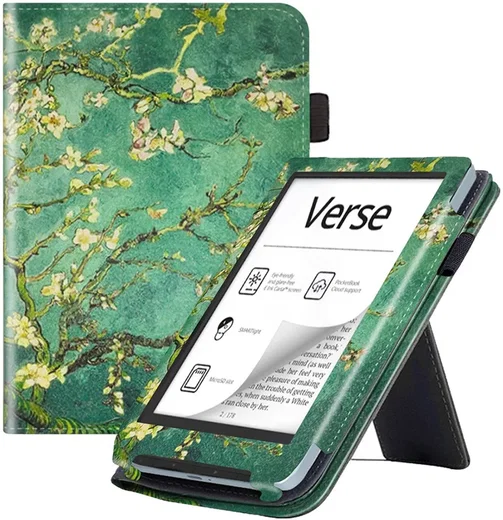 PocketBook Verse Hoes Book Case met Standaard en Sleep / Wake Bloemen Print afbeelding 1
