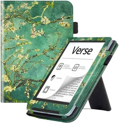 PocketBook Verse Hoes Book Case met Standaard en Sleep / Wake Bloemen Print afbeelding