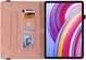 Xiaomi Redmi Pad Pro / Poco Pad Hoes Tri-Fold Book Case Vlinder Print Roze afbeelding 4