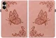 Xiaomi Redmi Pad Pro / Poco Pad Hoes Tri-Fold Book Case Vlinder Print Roze afbeelding 5