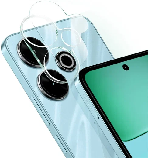 Imak Xiaomi Redmi 13 4G / Poco M6 Camera Lens Protector + Lens Cap Clear afbeelding 1