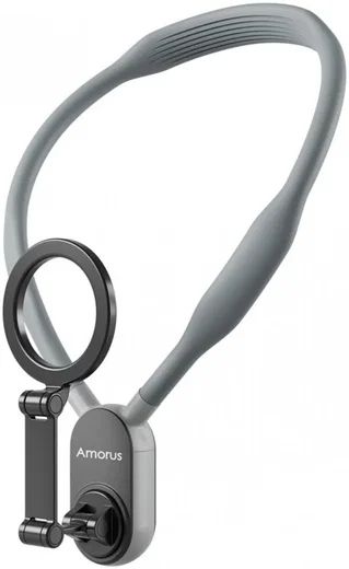 Amorus Universele Magnetische MagSafe Nek Telefoonhouder Grijs afbeelding 13
