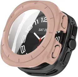 Samsung Galaxy Watch Ultra Hoesje - Bumper Case met Tempered Glass - Roze afbeelding