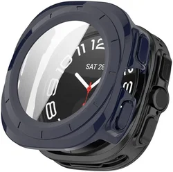 Samsung Galaxy Watch Ultra Hoesje - Bumper Case met Tempered Glass - Blauw afbeelding