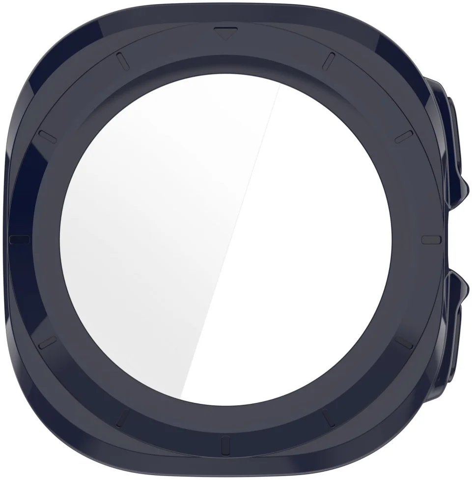 Samsung Galaxy Watch Ultra Hoesje - Bumper Case met Tempered Glass - Blauw afbeelding 4