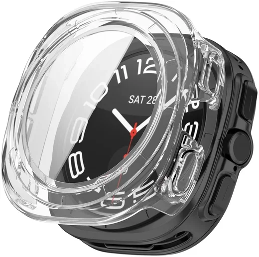 Samsung Galaxy Watch Ultra Hoesje - Bumper Case met Tempered Glass - Transparant afbeelding 1