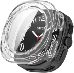 Samsung Galaxy Watch Ultra Hoesje - Bumper Case met Tempered Glass - Transparant afbeelding