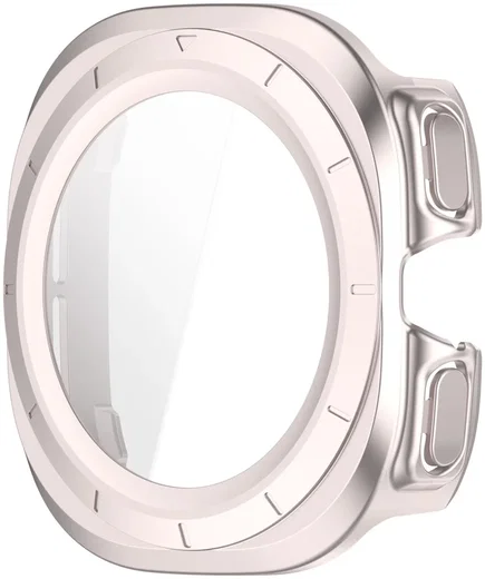Samsung Galaxy Watch Ultra Hoesje - Bumper Case met Tempered Glass - Licht Roze afbeelding 2