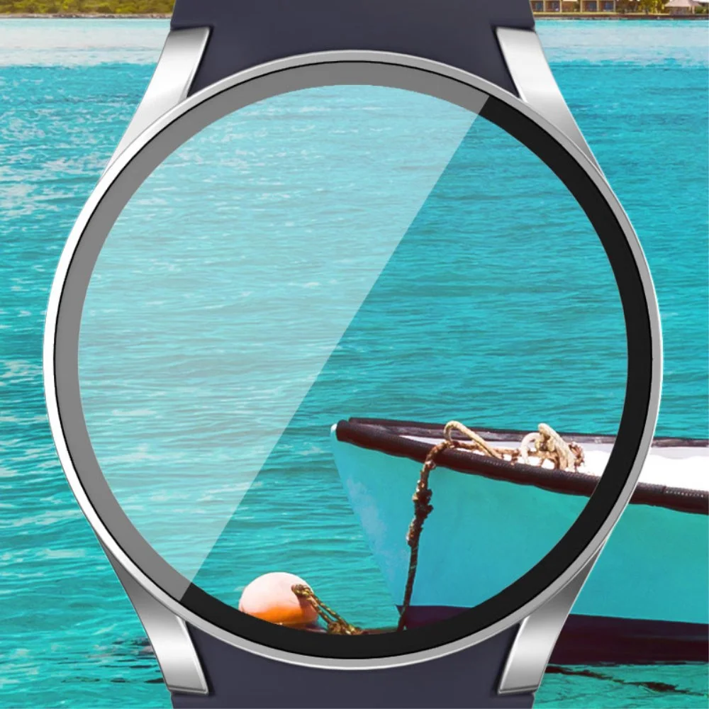 Samsung Galaxy Watch 7 40MM Hoesje - Bumper Case met Tempered Glass - Wit afbeelding 4