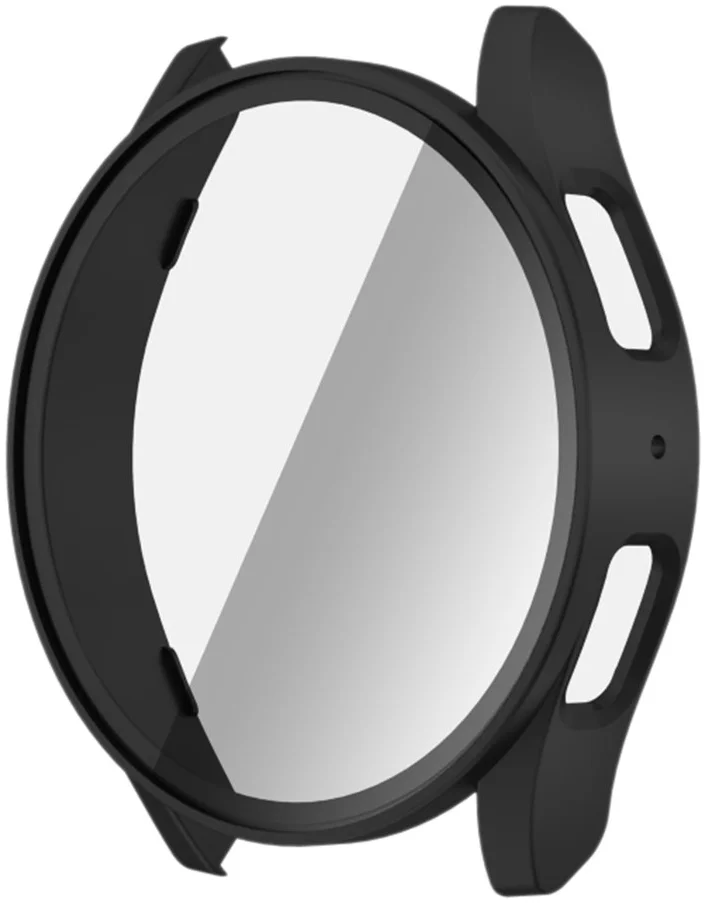 Samsung Galaxy Watch 7 44MM Hoesje - Bumper Case met Tempered Glass - Zwart afbeelding 1