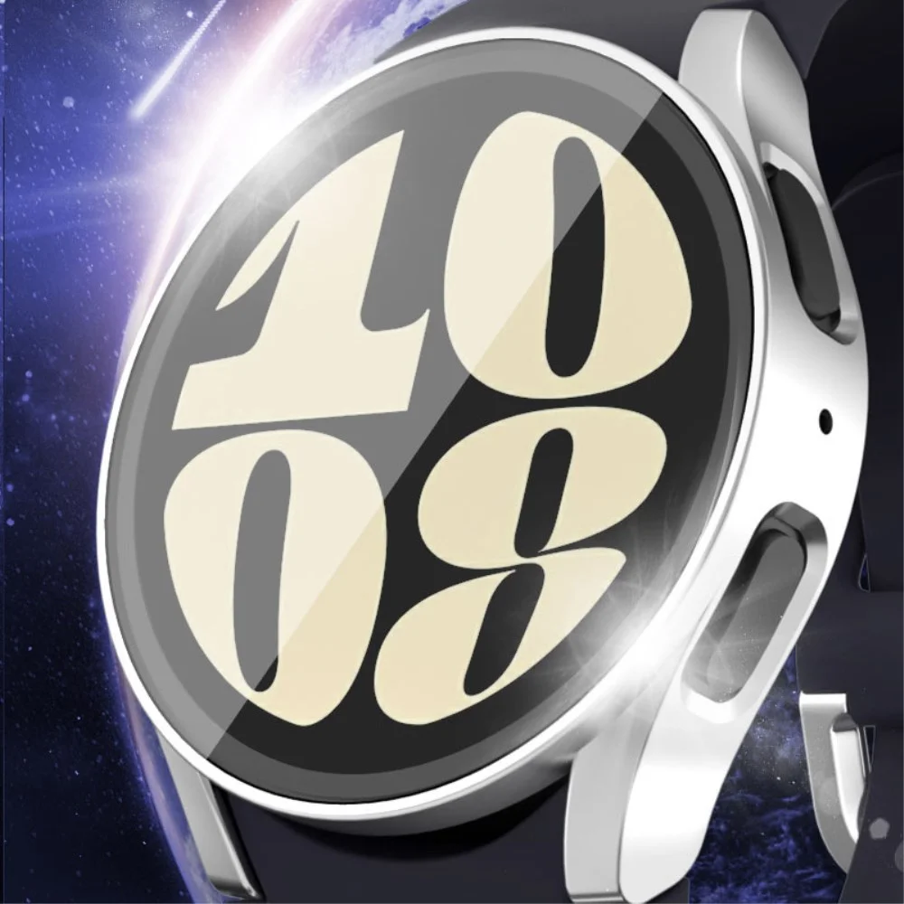 Samsung Galaxy Watch 7 44MM Hoesje - Bumper Case met Tempered Glass - Zwart afbeelding 3