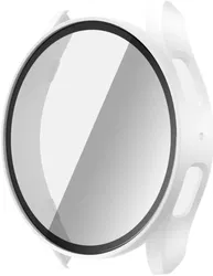 Samsung Galaxy Watch 7 44MM Hoesje - Bumper Case met Tempered Glass - Wit afbeelding