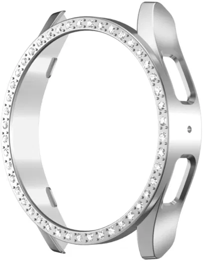 Samsung Galaxy Watch 7 44MM Hoesje - Hard Plastic - Diamant Zilver afbeelding 1