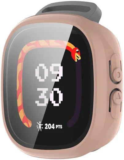 Fitbit Ace LTE Hoesje Bumper met Ingebouwde Tempered Glass Roze afbeelding 7