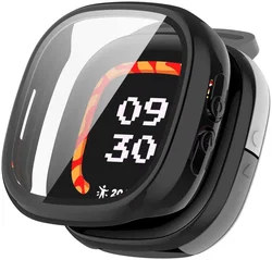 Fitbit Ace LTE Hoesje Bumper met Ingebouwde Tempered Glass Zwart afbeelding