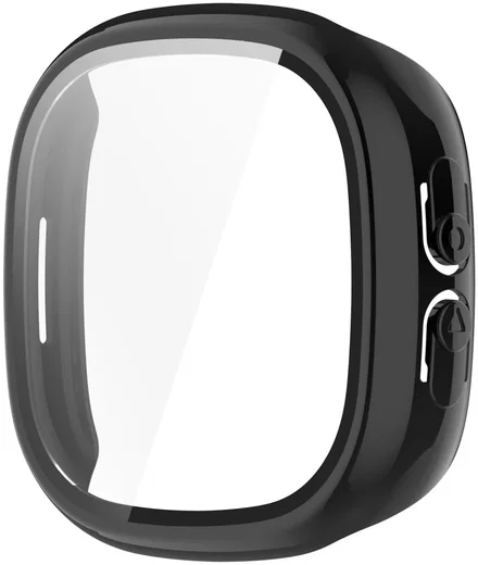 Fitbit Ace LTE Hoesje Bumper met Ingebouwde Tempered Glass Zwart afbeelding 4
