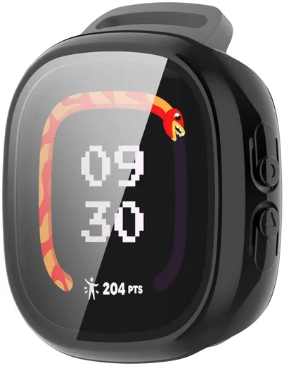 Fitbit Ace LTE Hoesje Bumper met Ingebouwde Tempered Glass Zwart afbeelding 7