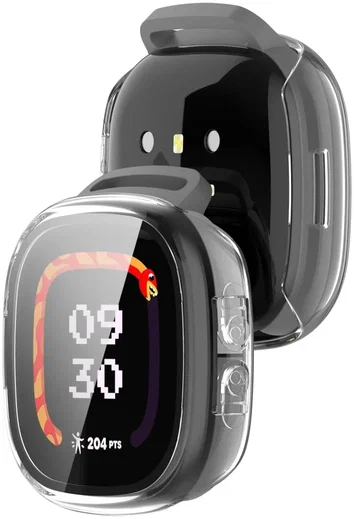 Fitbit Ace LTE Hoesje Bumper met Ingebouwde Tempered Glass Transparant afbeelding 2